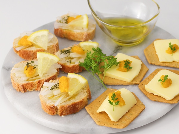 バゲットやクラッカーにのせておもてなし